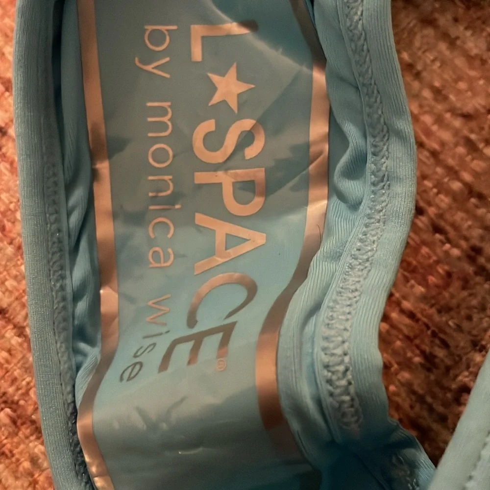l*space Barlette Bitsy Cut Swim Bright Teal Blue‎ Bikini Bottoms XS